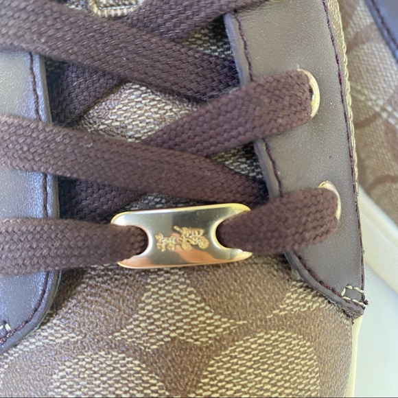 Dark/Light Brown COACH Sneakers - Picture 4 of 9